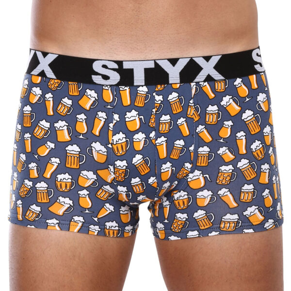 Pánské boxerky Styx art sportovní guma nadrozměr pivo (R1357) 3XL