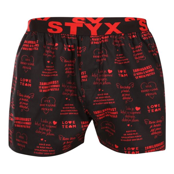 Pánské trenky Styx art sportovní guma Valentýn texty (B1757) XL