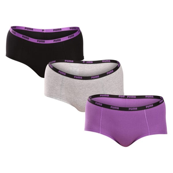 3PACK dámské kalhotky Puma vícebarevné (503006001 004) S