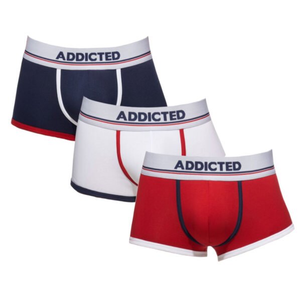 3PACK pánské boxerky Addicted vícebarevné (AD1009P-3COL) S