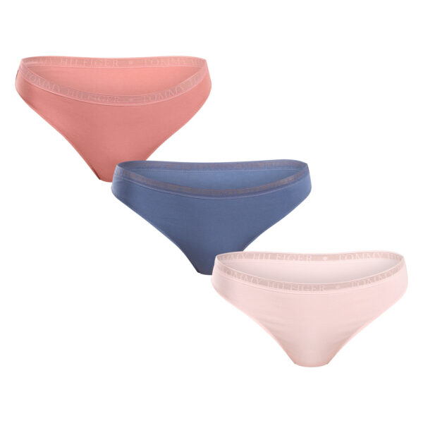 3PACK dámská tanga Tommy Hilfiger vícebarevná (UW0UW04890 0VV) M