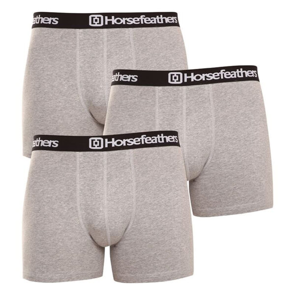 3PACK pánské boxerky Horsefeathers Dynasty heather gray (AM067C) M