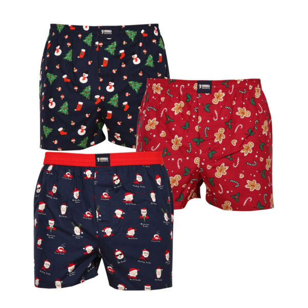 3PACK pánské trenky Happy Shorts vícebarevné (HS 2838586) XL