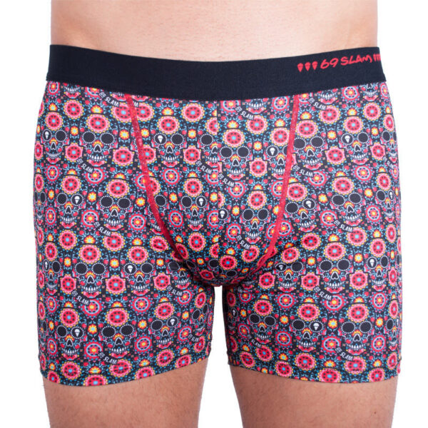 Bez obalu - Pánské boxerky 69SLAM fit flower skull L