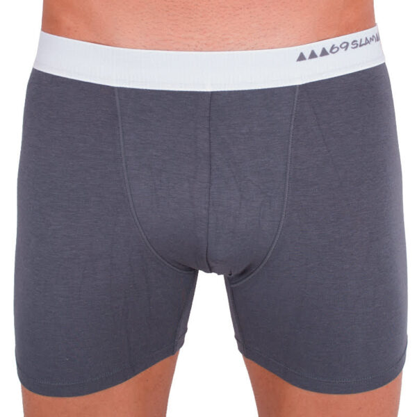 Pánské boxerky 69SLAM fit bamboo plain dark grey XXL