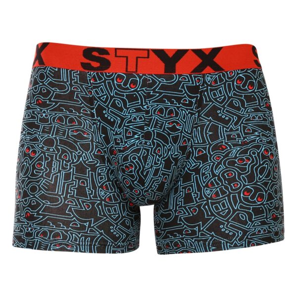 Pánské boxerky Styx long art sportovní guma doodle (U1256) L