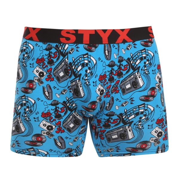 Pánské boxerky Styx long art sportovní guma hudba (UN1558) L