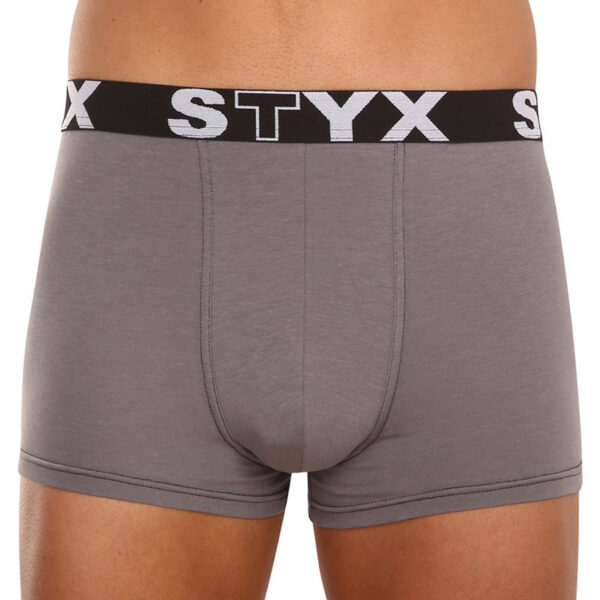 Pánské boxerky Styx sportovní guma nadrozměr tmavě šedé (R1063) 3XL