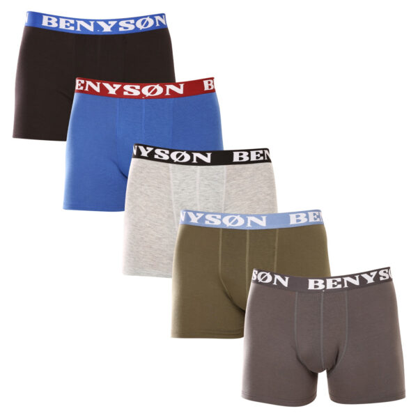 5PACK pánské boxerky Benysøn vícebarevné (4002) 3XL