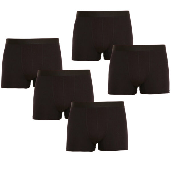 5PACK pánské boxerky Nedeto černé (5NDTB001) 5XL