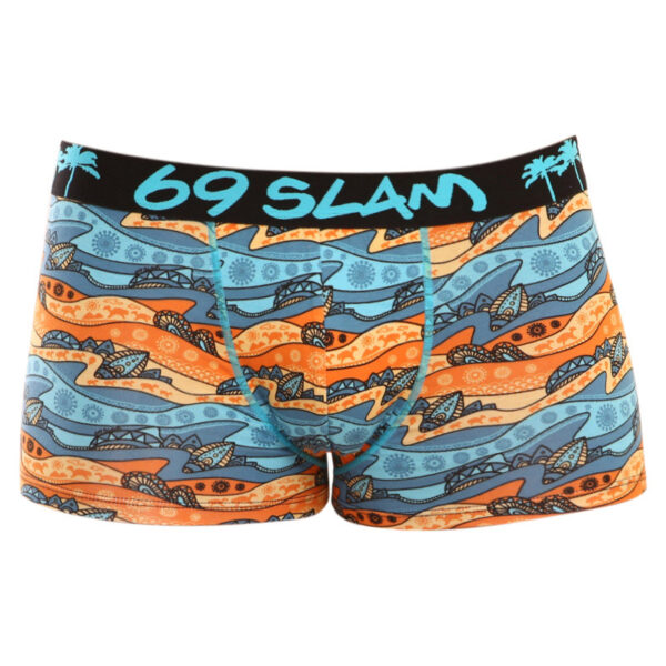 Pánské boxerky 69SLAM hip bamboo ocean lines (MHBLIN-BB) XS