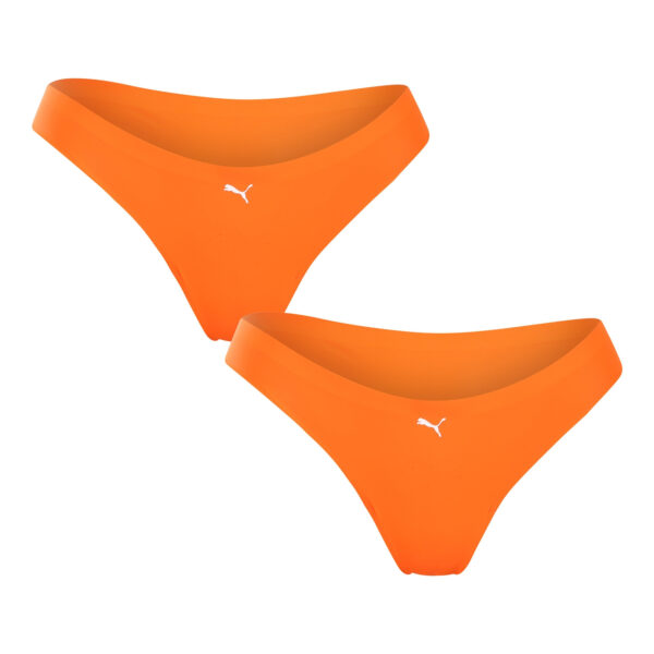 2PACK dámská tanga Puma bezešvá oranžová (100001010 020) M