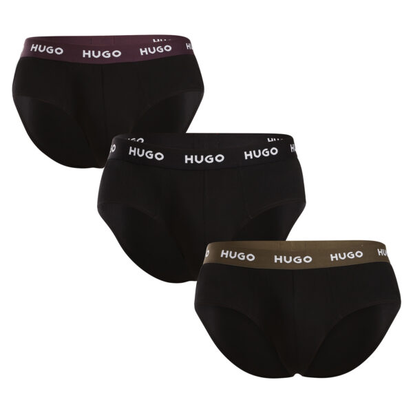 3PACK pánské slipy HUGO černé (50517879 989) S