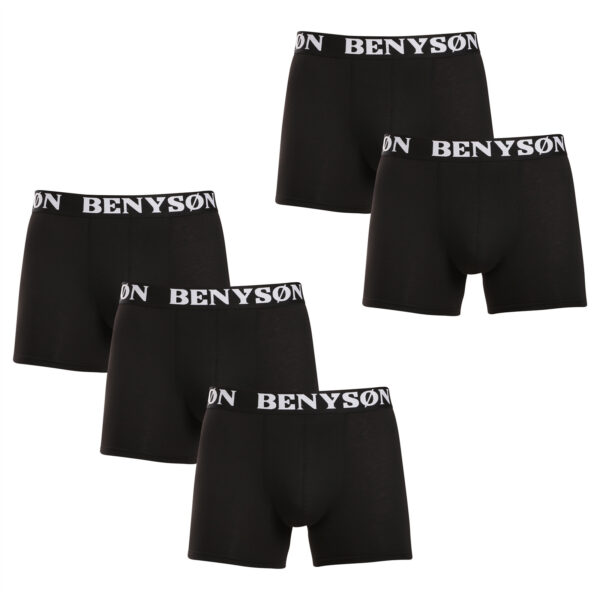 5PACK pánské boxerky Benysøn černé (4004) 3XL