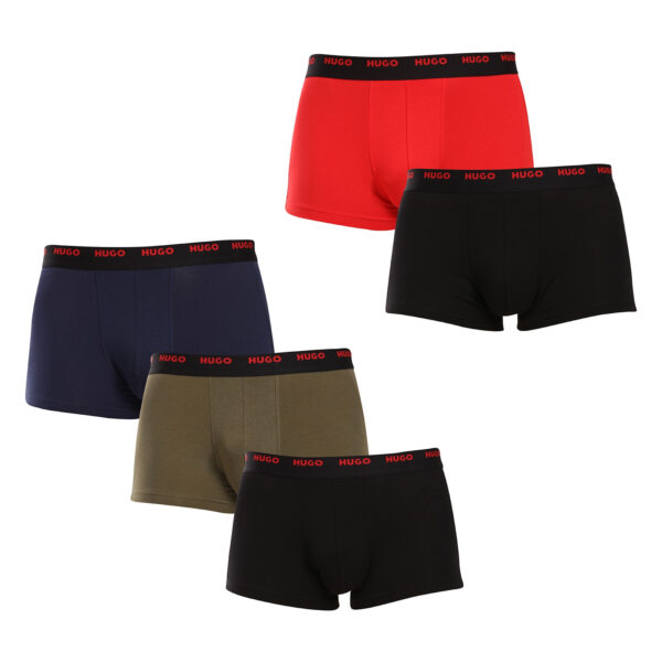 5PACK pánské boxerky HUGO vícebarevné (50479944 967) L