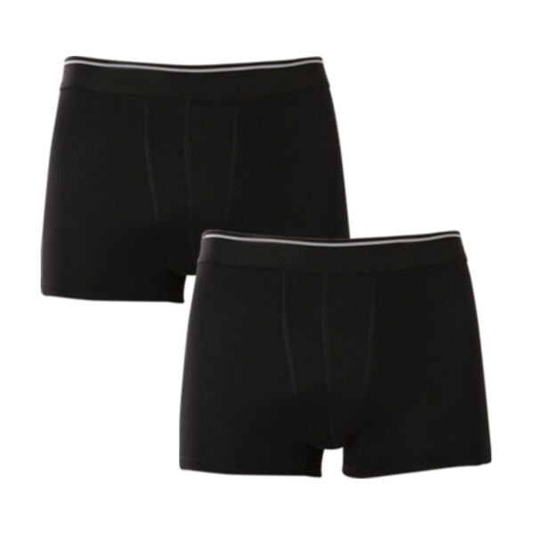 2PACK pánské boxerky Nedeto basic černé (2NFC1) 5XL