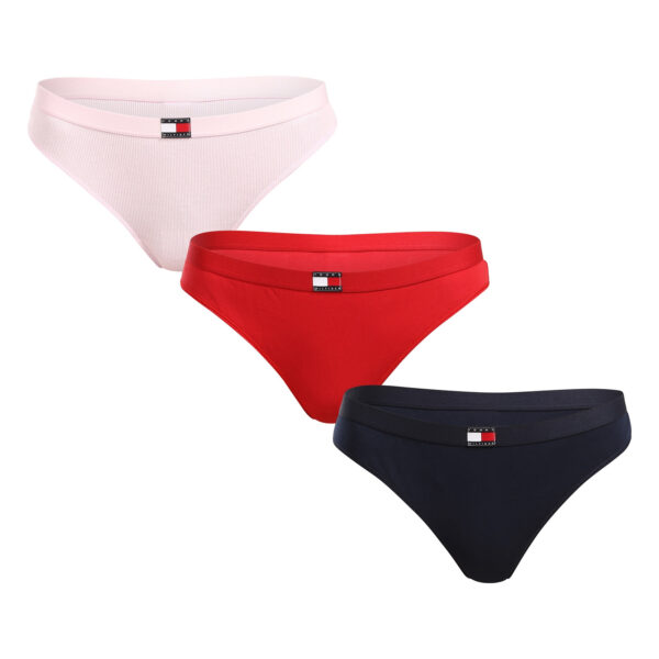 3PACK dámská tanga Tommy Hilfiger vícebarevná (UW0UW05641 0V5) M