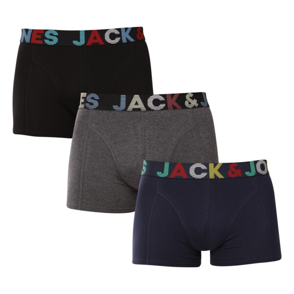 3PACK pánské boxerky Jack and Jones vícebarevné (12243393) M