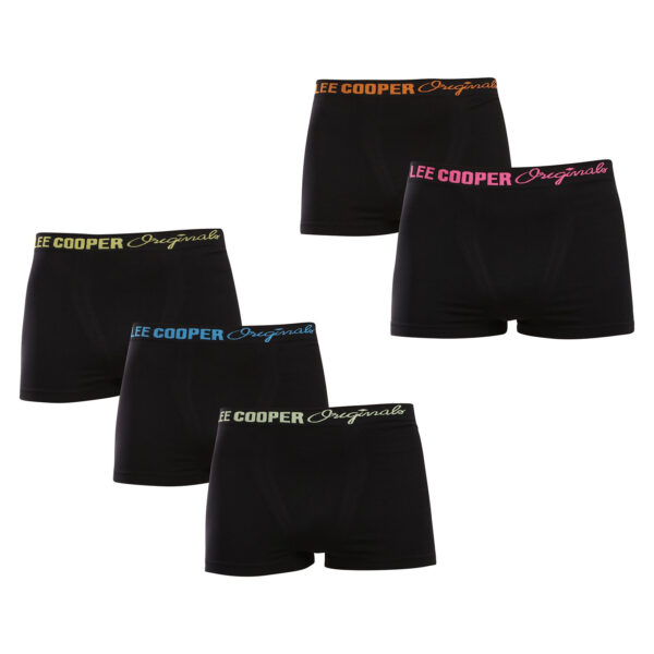 5PACK pánské boxerky Lee Cooper černé (PO41058) L