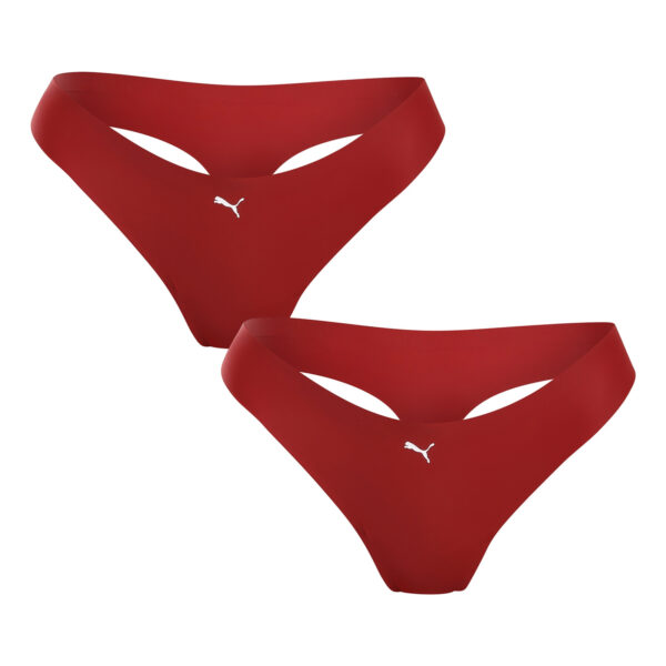 2PACK dámská tanga Puma bezešvá červená (100001009 021) L